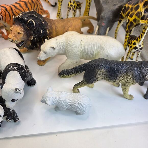 Vintage Animal Figurines Lot – Bullyland Germany & Mixed Plastic Safari Zoo Toys - Picture 7 of 14